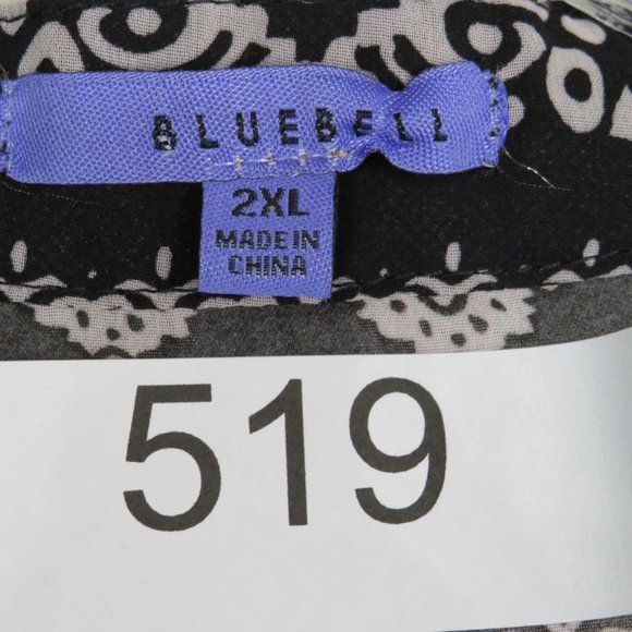 Bluebell* Women's 3/4 Sleeve High/Low Curved Hem V-Neck Blouse Size ~ 2XL‎ - Picture 5 of 11